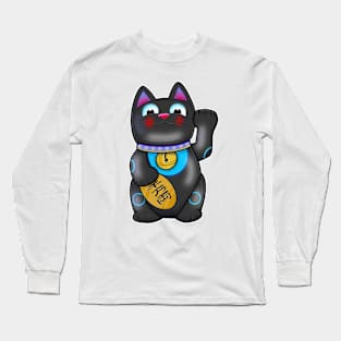 Cute Cat Safety Maneki Neko Long Sleeve T-Shirt